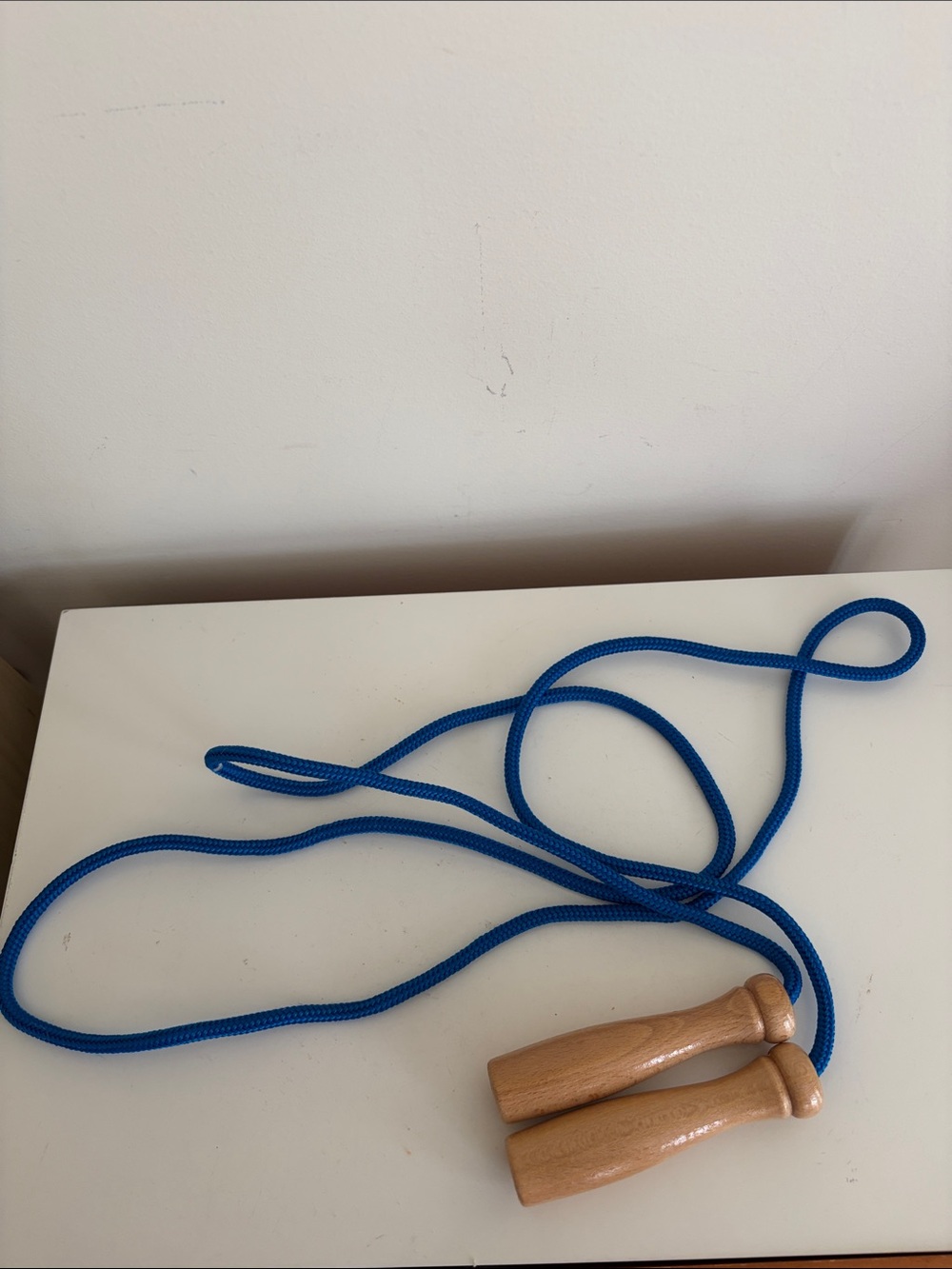 Wood-Handled Blue Jump Rope - Unbranded
